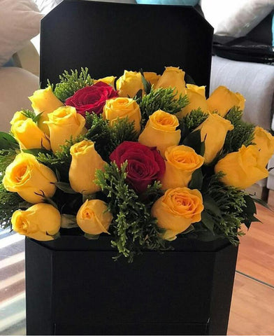 Caja de Rosas Amarillas