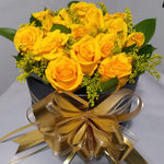 Bella caja de rosas Amarillas